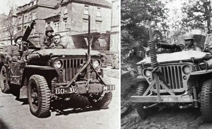 Miért hegesztettek vasrudakat az amerikaiak a dzsipjeik lökhárítójára a második világháború idején? amerikai hadsereg, drótcsapda, dzsip, Ford GPW, haditechnika, harctéri újítások, katonai járművek, második világháború, német hadsereg, terepjáró, történelem, Willys MB, Wire Catcher